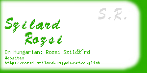 szilard rozsi business card